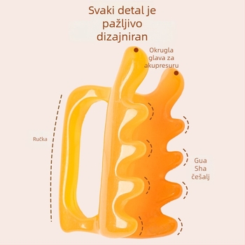 Zilin smolni masažer-skraba za kralježnicu, struk i ramena – dvostruki potisak, 95 g, zdrava masaža i tjelesni fitness