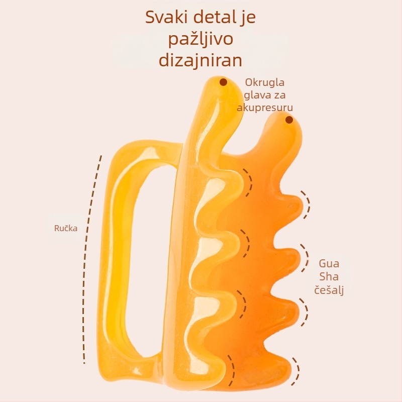 Zilin smolni masažer-skraba za kralježnicu, struk i ramena – dvostruki potisak, 95 g, zdrava masaža i tjelesni fitness