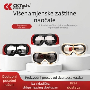 CKY-053 Zaštitne naočale, PC materijal, debljina leće 1,5 mm, zaštita od prašine, vjetra i udara