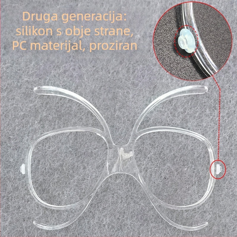 Skijaške naočale s unutarnjim okvirom TR90 za adapter kratkovidnosti, podesive, zaštita očiju za odrasle