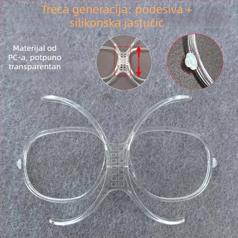 Skijaške naočale s unutarnjim okvirom TR90 za adapter kratkovidnosti, podesive, zaštita očiju za odrasle