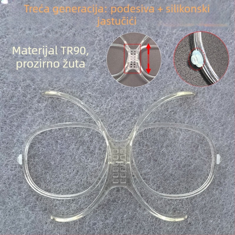 Skijaške naočale s unutarnjim okvirom TR90 za adapter kratkovidnosti, podesive, zaštita očiju za odrasle