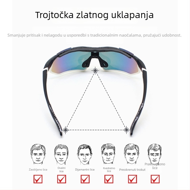 Okulare za biciklizam - vjetrootpornost, antifog zaštita, UV zaštita, pun okvir, unisex