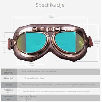 Olihao Biciklističke naočale PC, otporne na vjetar, puni okvir, unisex, 0°