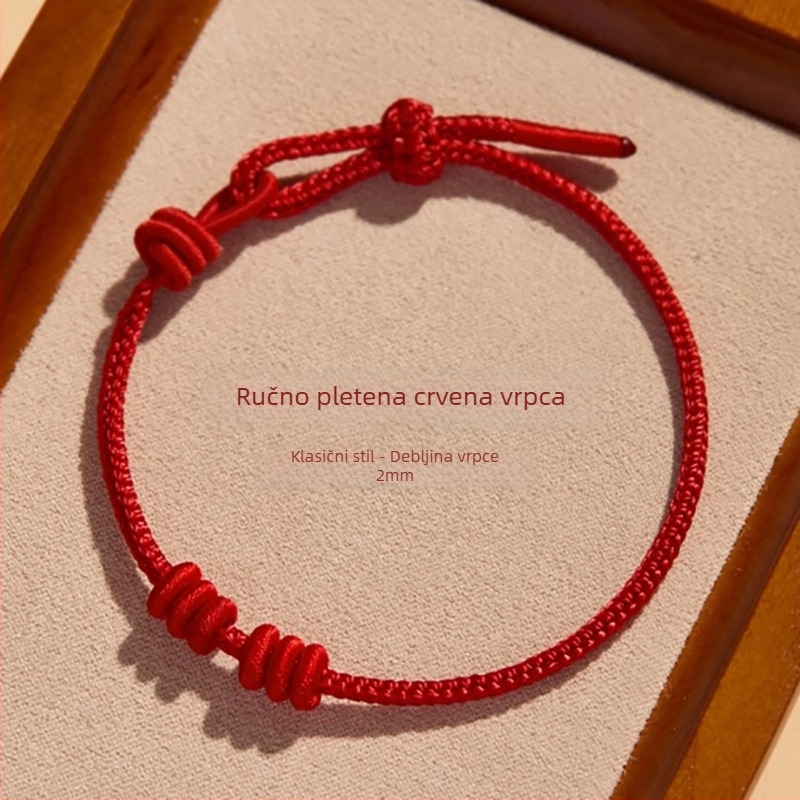 Narukvica od užeta, spremna za navlačenje perli, ručno pletena, nacionalni stil, unisex, ljeto 2025