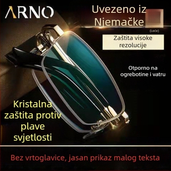 Naočale za čitanje s PC lećama, anti-plavo svjetlo, puni okvir, TR+ metalni okvir