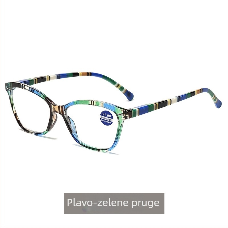 Elegantne naočale za čitanje s zaštitom protiv plave svjetlosti za starije osobe, proljetni cvjetni uzorak, lagani okvir s punim lećama za žene, HD leće