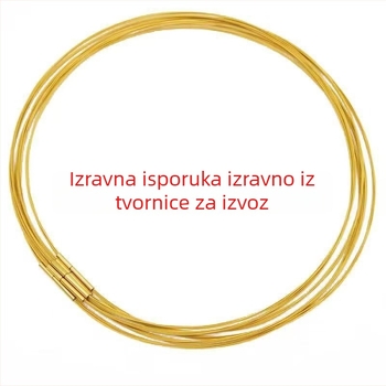 Ovratnička ogrlica, geometrijska, višeslojna od nehrđajućeg čelika, sa zmijskim lancem i privjeskom od titan čelika