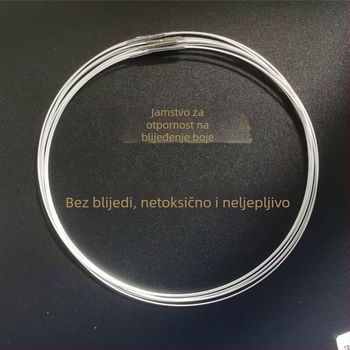 Ovratnička ogrlica, geometrijska, višeslojna od nehrđajućeg čelika, sa zmijskim lancem i privjeskom od titan čelika