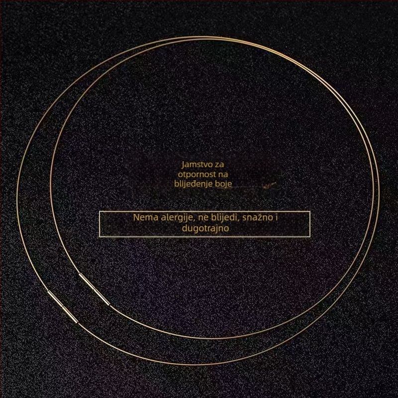 Ovratnička ogrlica, geometrijska, višeslojna od nehrđajućeg čelika, sa zmijskim lancem i privjeskom od titan čelika