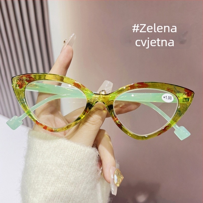 Naočale za čitanje s leptir oblikom okvira, PC leće, PC okvir, puni okvir, podržavaju blizinu vida.