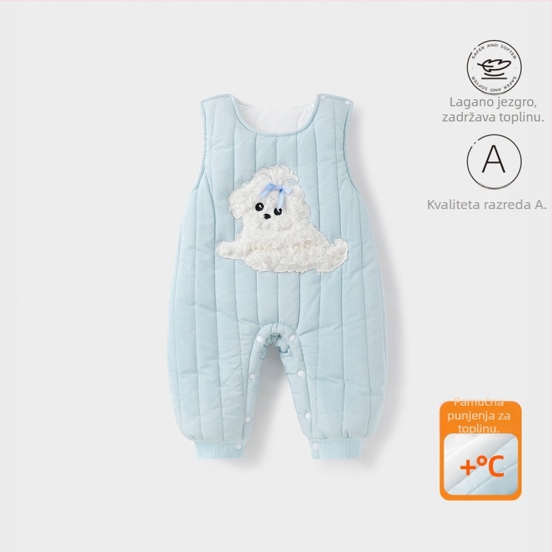 Dječji overal s fleec podšivkom za zimu, unisex, 100% poliester.