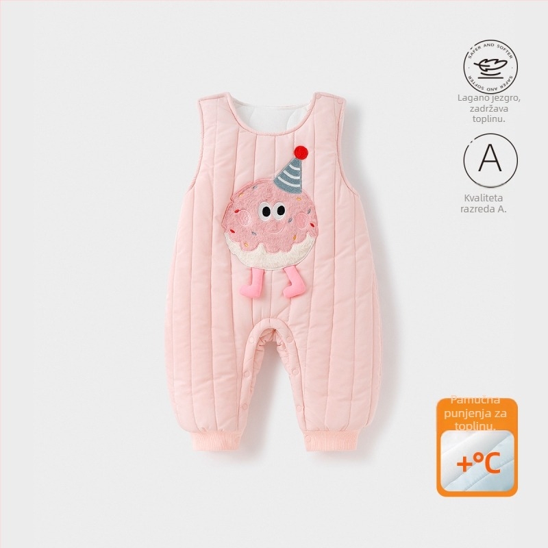 Dječji overal s fleec podšivkom za zimu, unisex, 100% poliester.