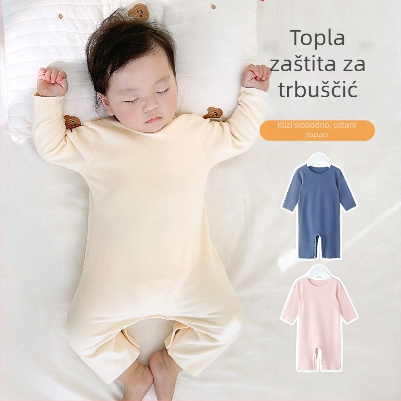 Beba topli jednodijelni kombinezon za zimu, dugi rukav, pulover stil, De Velvet materijal, 5% elastan, za novorođenčad 0–12 mjeseci