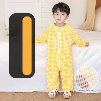 Baby ljetni tanki jednodijelni kombinezon za puzanje – unisex, prozračan, za vanjsku upotrebu, 80–100 cm