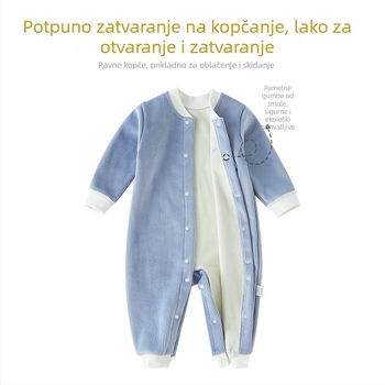 Beba kombinezon s flis podstavom, deblji, za proljeće-jesen-zimu, unisex, dugi rukav, glavna tkanina: 91% poliester