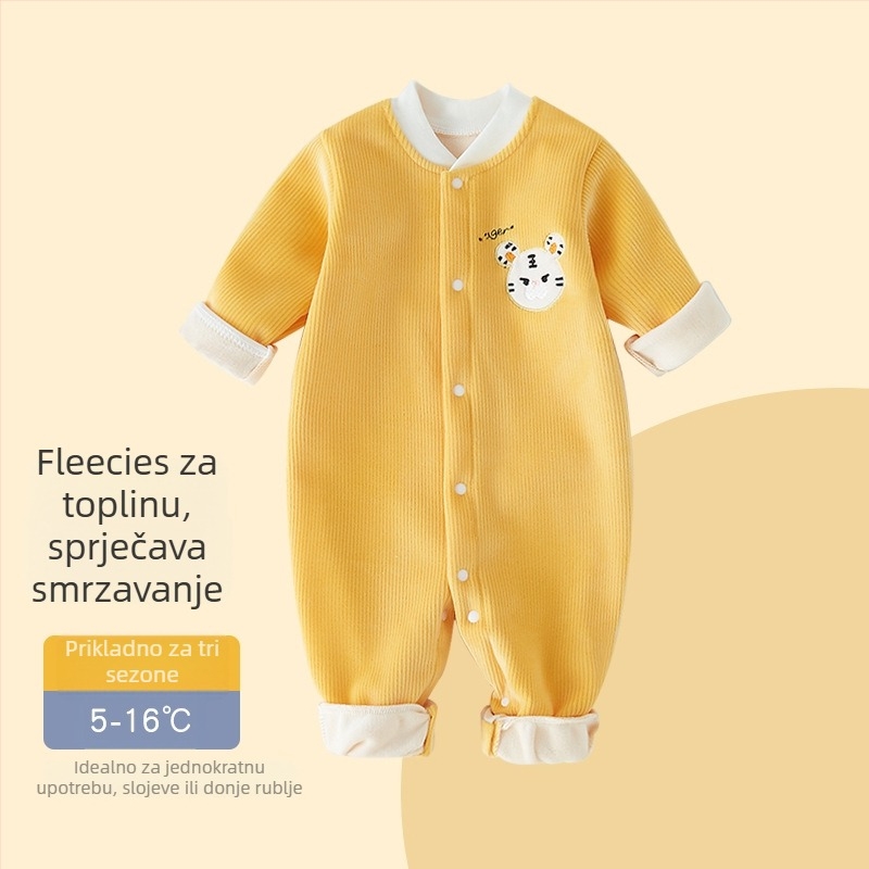 Beba kombinezon s flis podstavom, deblji, za proljeće-jesen-zimu, unisex, dugi rukav, glavna tkanina: 91% poliester