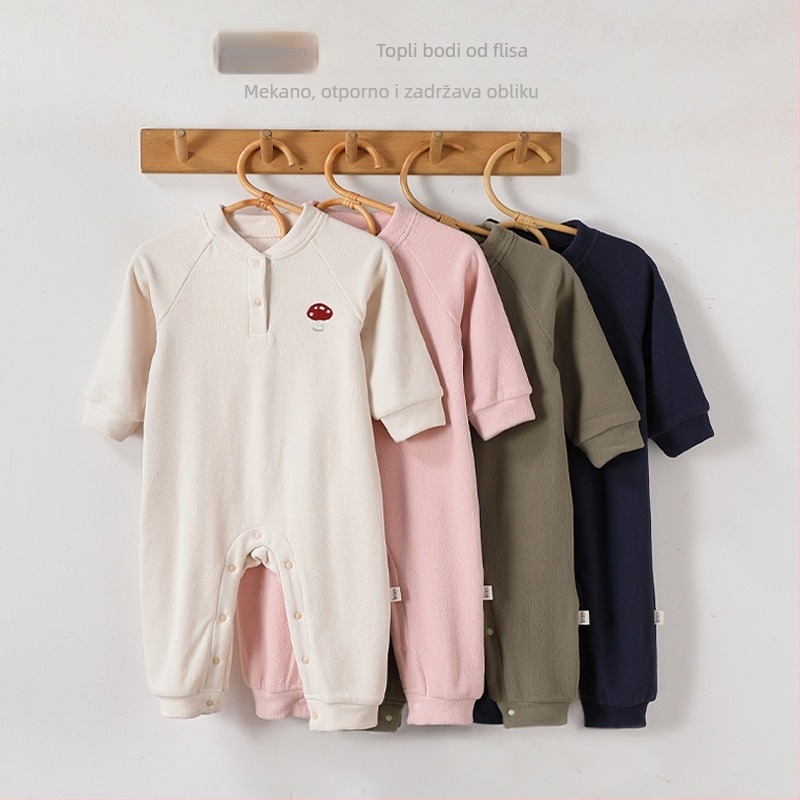 Zimski overal za bebe, unisex, dugi rukavi, jednostruko kopčanje, 100% poliester, uzrast 1–3 godine