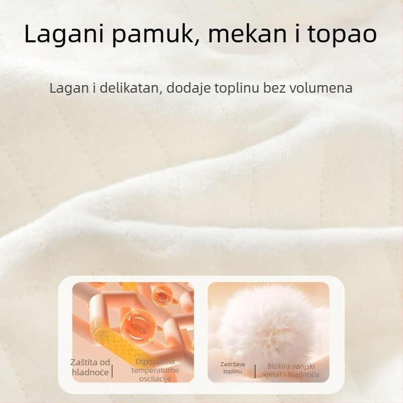 BeBi kombinezon od 100% pamuka, tri sloja podstavljeno, debeli, dugi rukavi, unisex, prednje kopčanje na gumbe