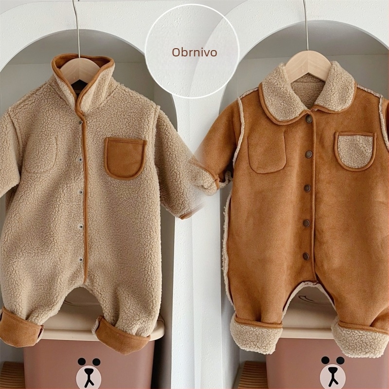 Dvostrano nosivi dječji kombinezon za zimu, dugi rukavi, unisex, debeli sloj za zagriju, 80% poliester