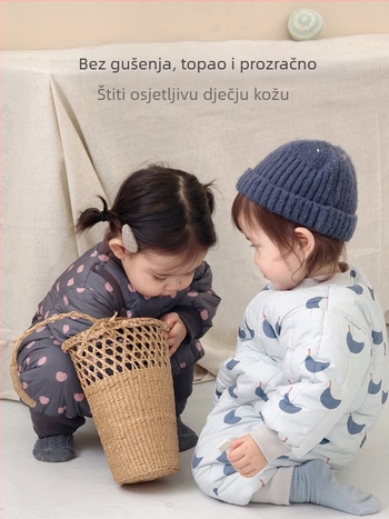 Bejbi kombinezon od pamuka, debeli, s dugim rukavima, unisex, za proljeće, jesen i zimu