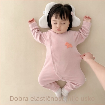 Kombinezon za bebe za jesen-zimu, debeli materijal, 100% drugi materijal, dugi rukav, bez kapucnje, unisex