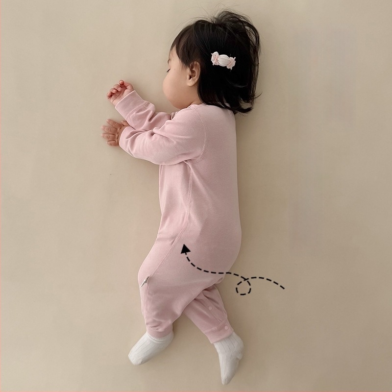 Kombinezon za bebe za jesen-zimu, debeli materijal, 100% drugi materijal, dugi rukav, bez kapucnje, unisex