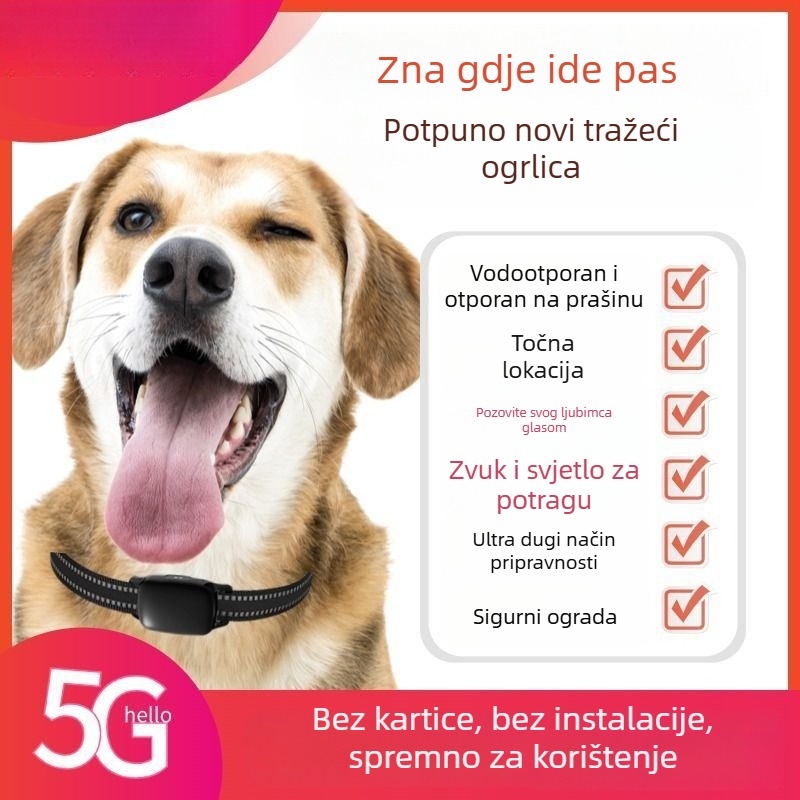 Loki za kućne ljubimce – za štenad, mačke i lovačke pse – anti-izgubavanje, pametni daljinski satelit, Android kompatibilan