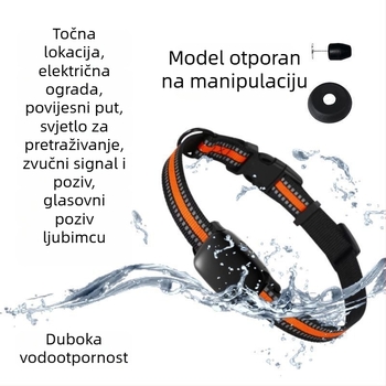 Ovratnik za lociranje kućnih ljubimaca sa satelitskim udaljenim praćenjem, protiv gubitka, Android-kompatibilan