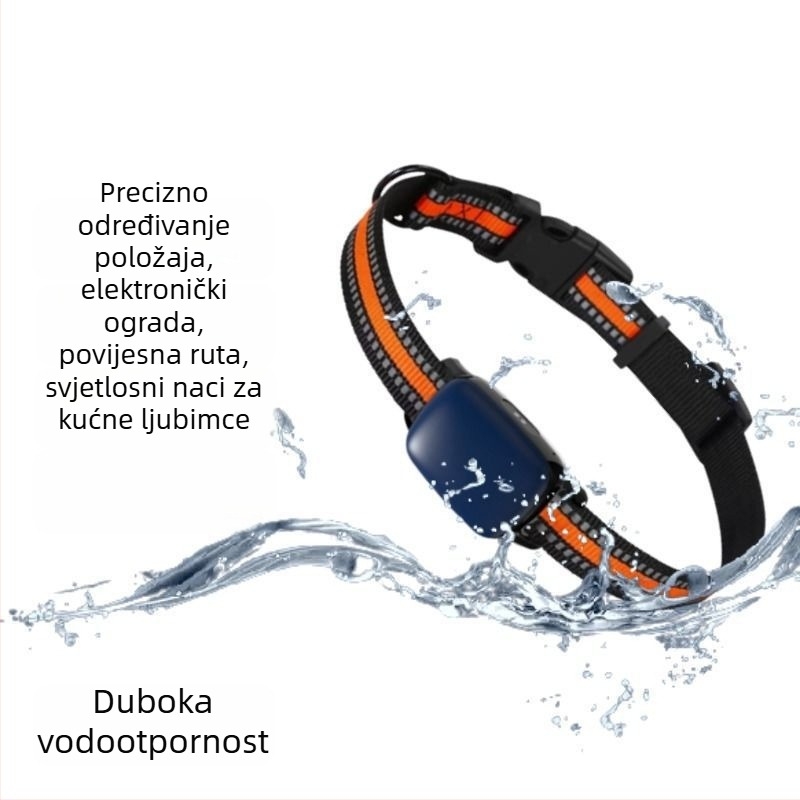 Ovratnik za lociranje kućnih ljubimaca sa satelitskim udaljenim praćenjem, protiv gubitka, Android-kompatibilan