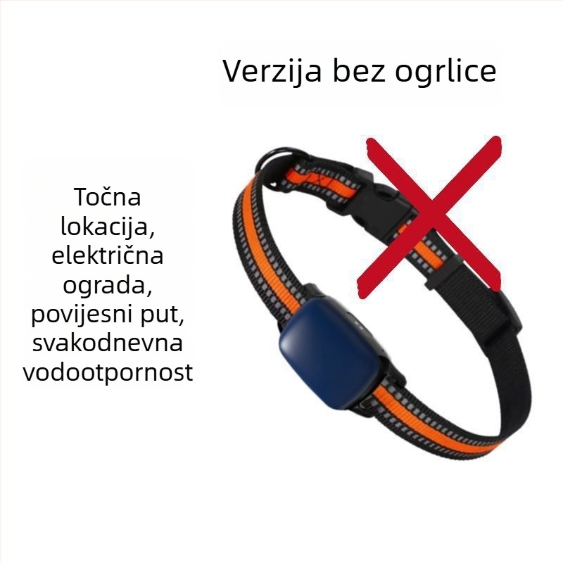 Ovratnik za lociranje kućnih ljubimaca sa satelitskim udaljenim praćenjem, protiv gubitka, Android-kompatibilan