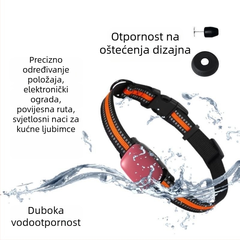 Ovratnik za lociranje kućnih ljubimaca sa satelitskim udaljenim praćenjem, protiv gubitka, Android-kompatibilan