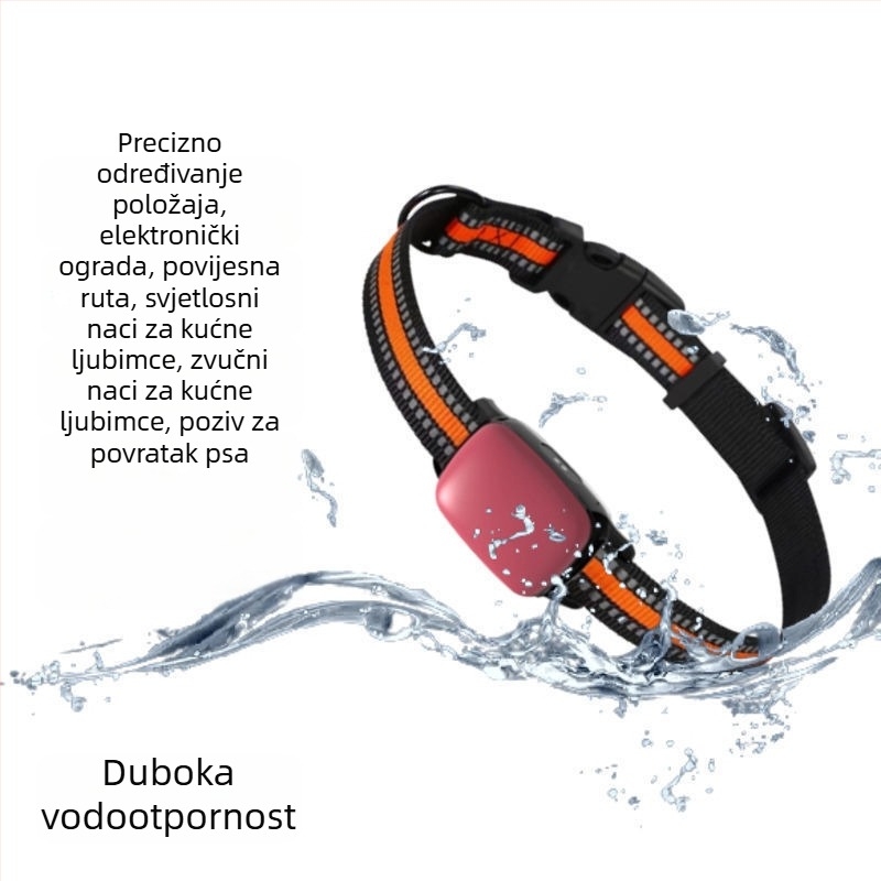 Ovratnik za lociranje kućnih ljubimaca sa satelitskim udaljenim praćenjem, protiv gubitka, Android-kompatibilan