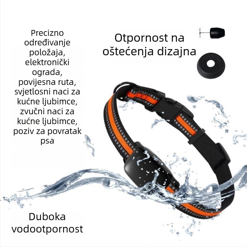 Ovratnik za lociranje kućnih ljubimaca sa satelitskim udaljenim praćenjem, protiv gubitka, Android-kompatibilan