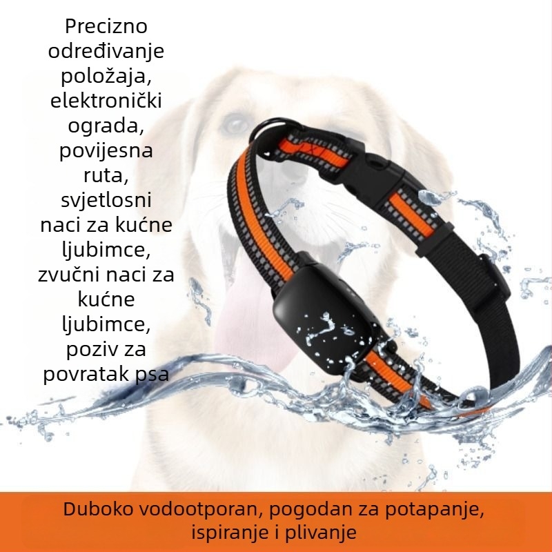 Ovratnik za lociranje kućnih ljubimaca sa satelitskim udaljenim praćenjem, protiv gubitka, Android-kompatibilan