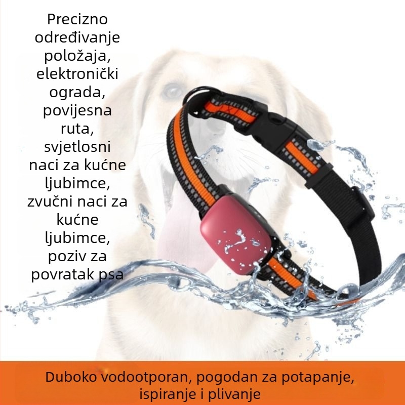 Ovratnik za lociranje kućnih ljubimaca sa satelitskim udaljenim praćenjem, protiv gubitka, Android-kompatibilan