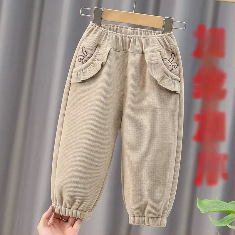 Dječje hlače u korejskom stilu, pamuk, srednji pojas, elastični pojas, meka obrada, za djecu 3–8 godina