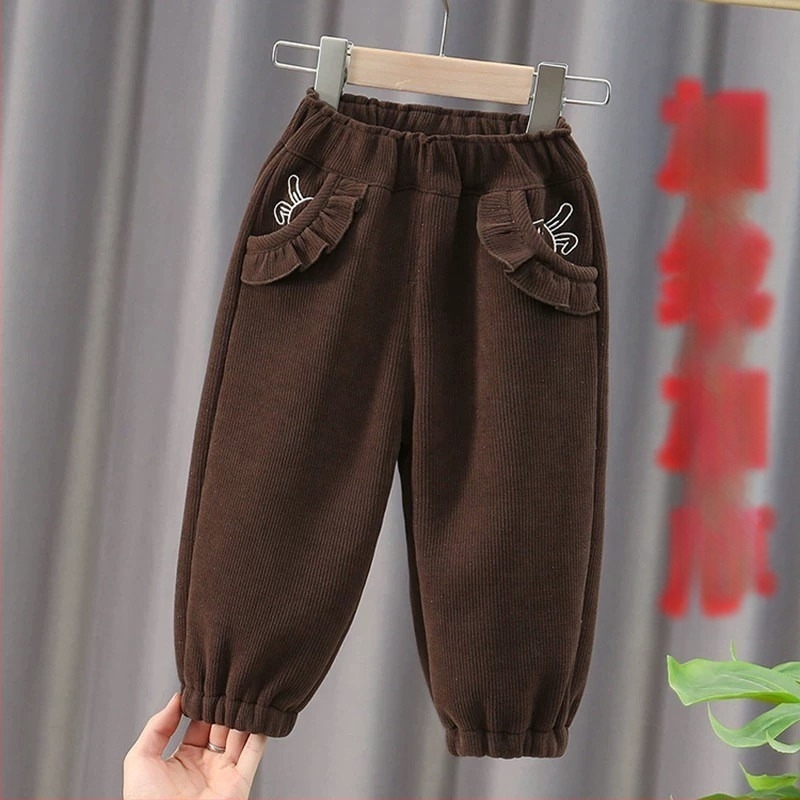 Dječje hlače u korejskom stilu, pamuk, srednji pojas, elastični pojas, meka obrada, za djecu 3–8 godina