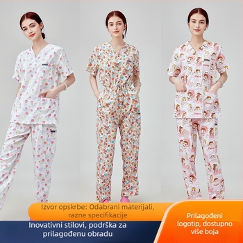 Set odjeće za operacijsku dvoranu, unisex, dvodijelni, kratki rukavi, srednja duljina 65–80 cm, Chenille tkanina s 80–90% poliestera, odvodi vlagu