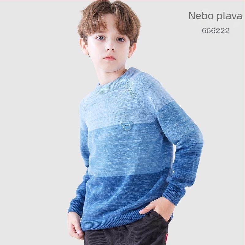 Dječji pleteni džemper, 100% pamuk, za djecu 3-8 godina, jesen, debeo, dugi rukav
