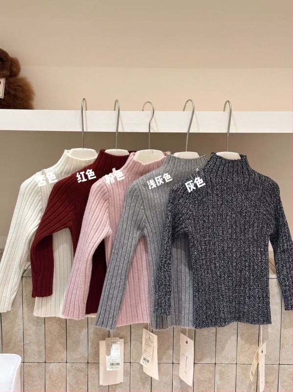 Dječji džemper u korejskom stilu, meka tkanina, smjesa acrylic 52%, nylon 18%, PBT 30%, zimski model 2025