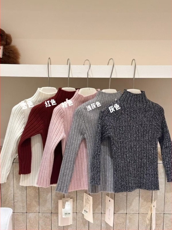 Dječji džemper u korejskom stilu, meka tkanina, smjesa acrylic 52%, nylon 18%, PBT 30%, zimski model 2025