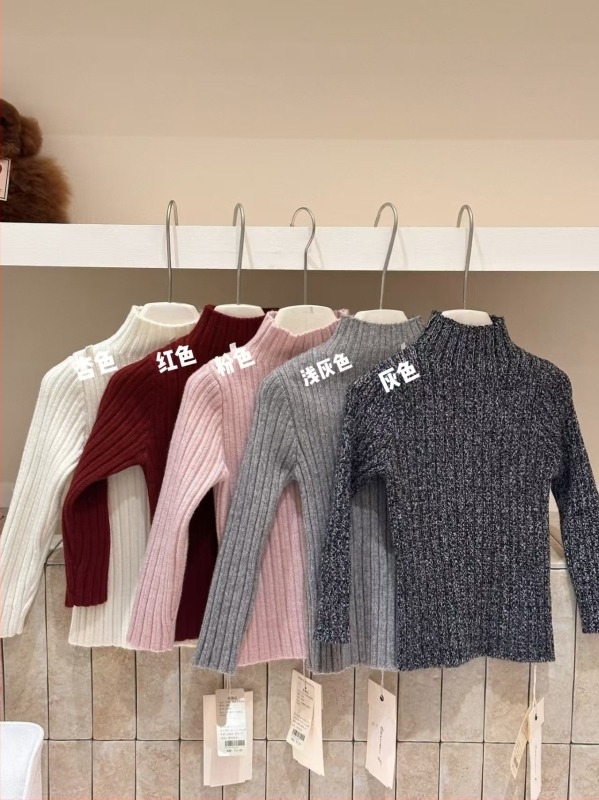 Dječji džemper u korejskom stilu, meka tkanina, smjesa acrylic 52%, nylon 18%, PBT 30%, zimski model 2025