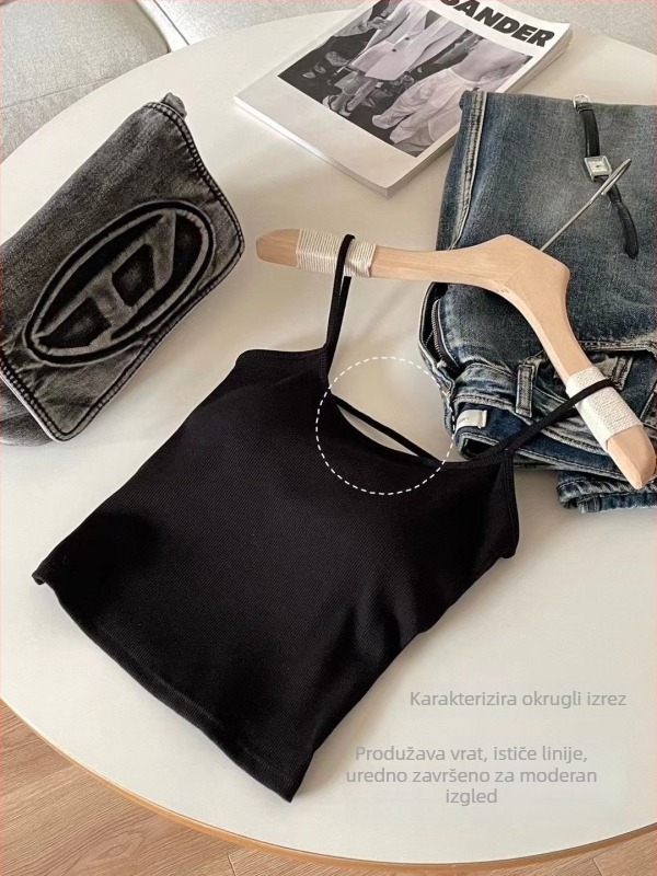 Orange Peel ženski sling top, Slim verzija, obična duljina, tkanina rayon (viskozna)