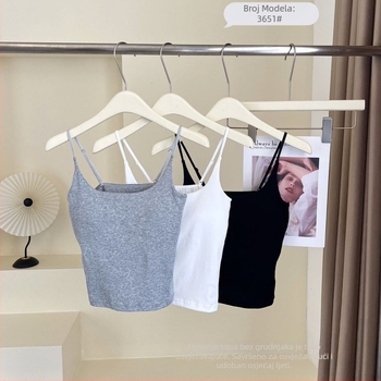 Ženski top od pamuka s unutarnjom postavom, korejskog stila uski kroj, 90–95% pamuk, gustoća 201–250 g/m²