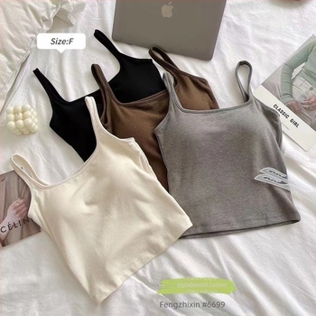 Kamisola s kvadratnim ovratnikom, ugrađene košarice, sling remen, visoka elastičnost, pamučna podstava, rayon 70–80%, težina 161–180 g/m²