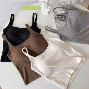 Kamisola s kvadratnim ovratnikom, ugrađene košarice, sling remen, visoka elastičnost, pamučna podstava, rayon 70–80%, težina 161–180 g/m²