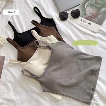 Kamisola s kvadratnim ovratnikom, ugrađene košarice, sling remen, visoka elastičnost, pamučna podstava, rayon 70–80%, težina 161–180 g/m²