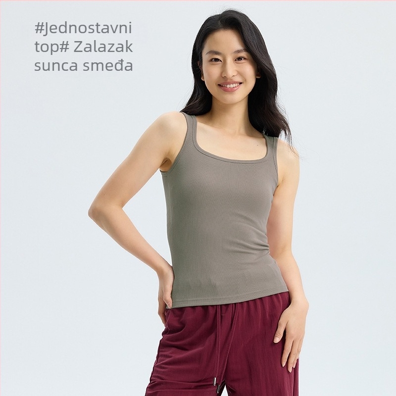 Ženski potkošulja Camisole s I-oblikom siluete, ljeto 2025; Materijal: U card silk; Glavni materijal: Modal fiber; Sadržaj glavnog materijala: 50–70%; Duljina: 50–65 cm