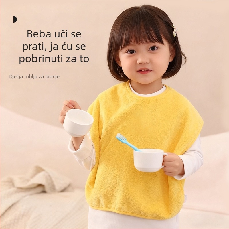Friendly Dječji vodootporni ručnik za pranje lica i pranje zuba, višefunkcionalni ručnik za bebe i djecu